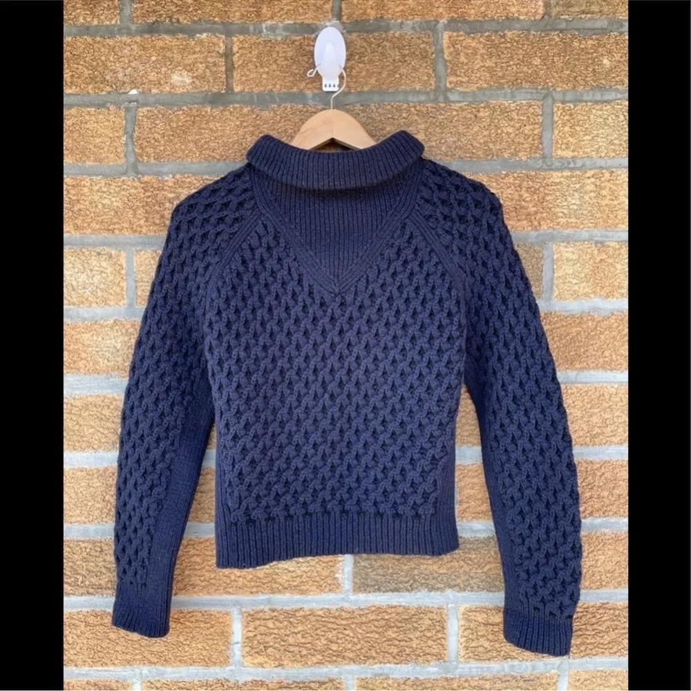 Carven boxy chunky wool sweater small